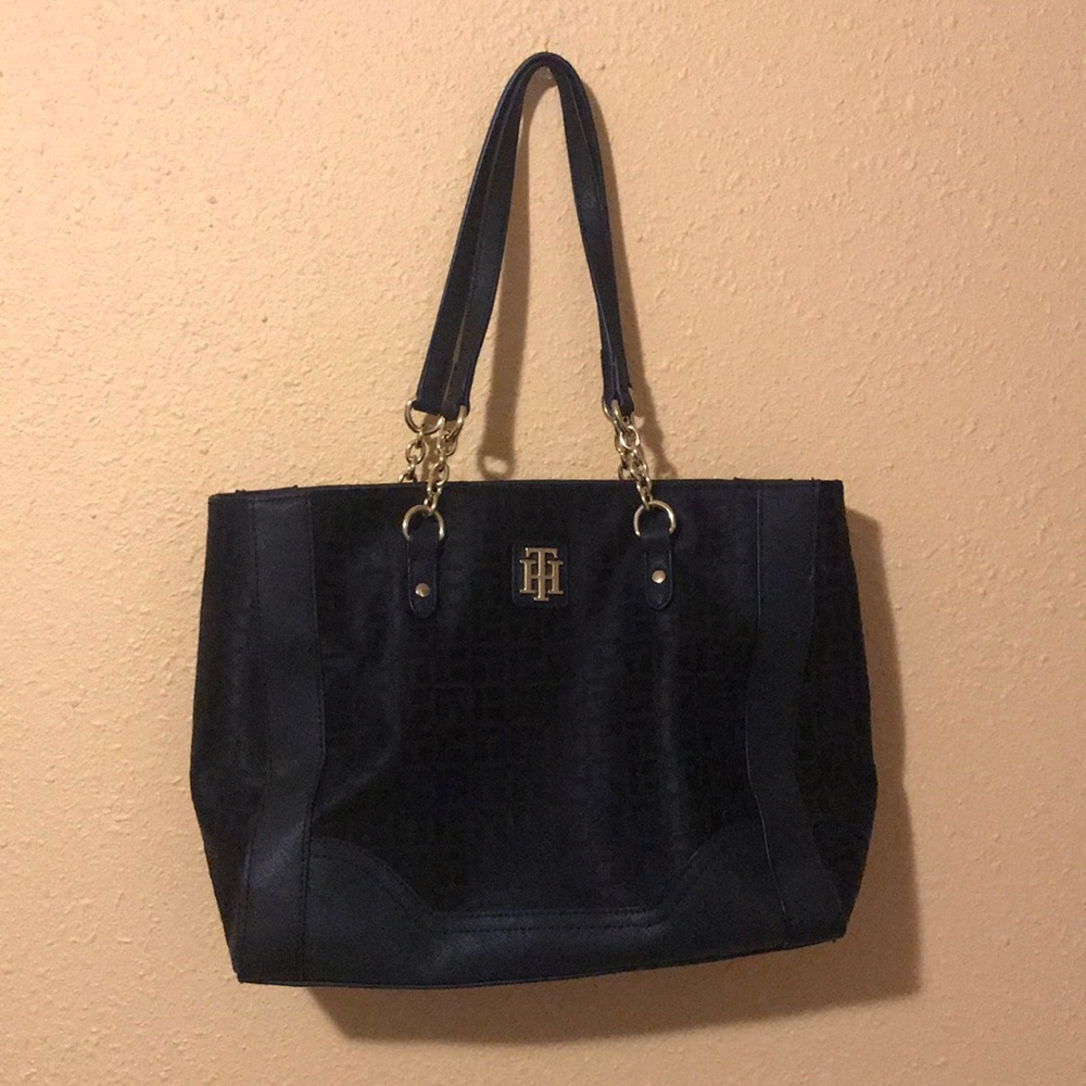 Tommy Hilfiger black medium tote purse
